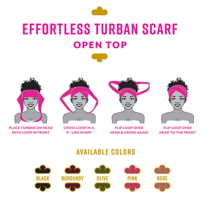 Annie Ms. Remi Effortless Turban Scarf Open Top