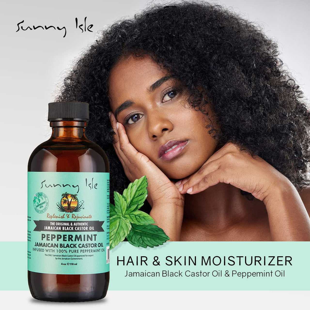 Sunny Isle Jamaican Black Castor Oil - Peppermint (4oz)