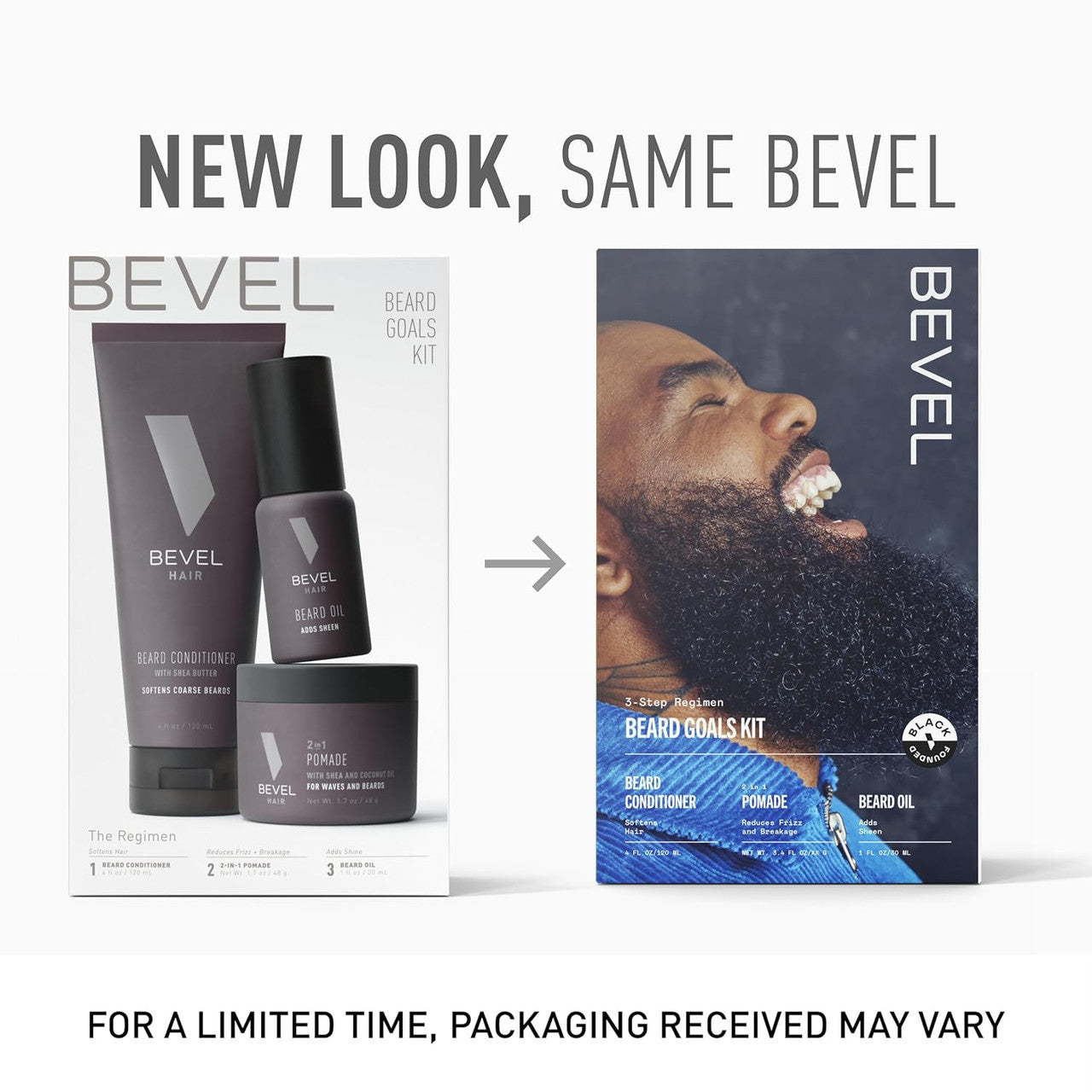 BEVEL Mens Beard Grooming Kit (3pcs)