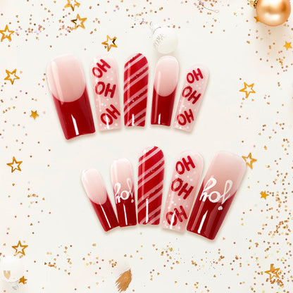 KISS Gold Finger 2023 Holiday Limited Edition Nails - Santa's Ho Ho Ho