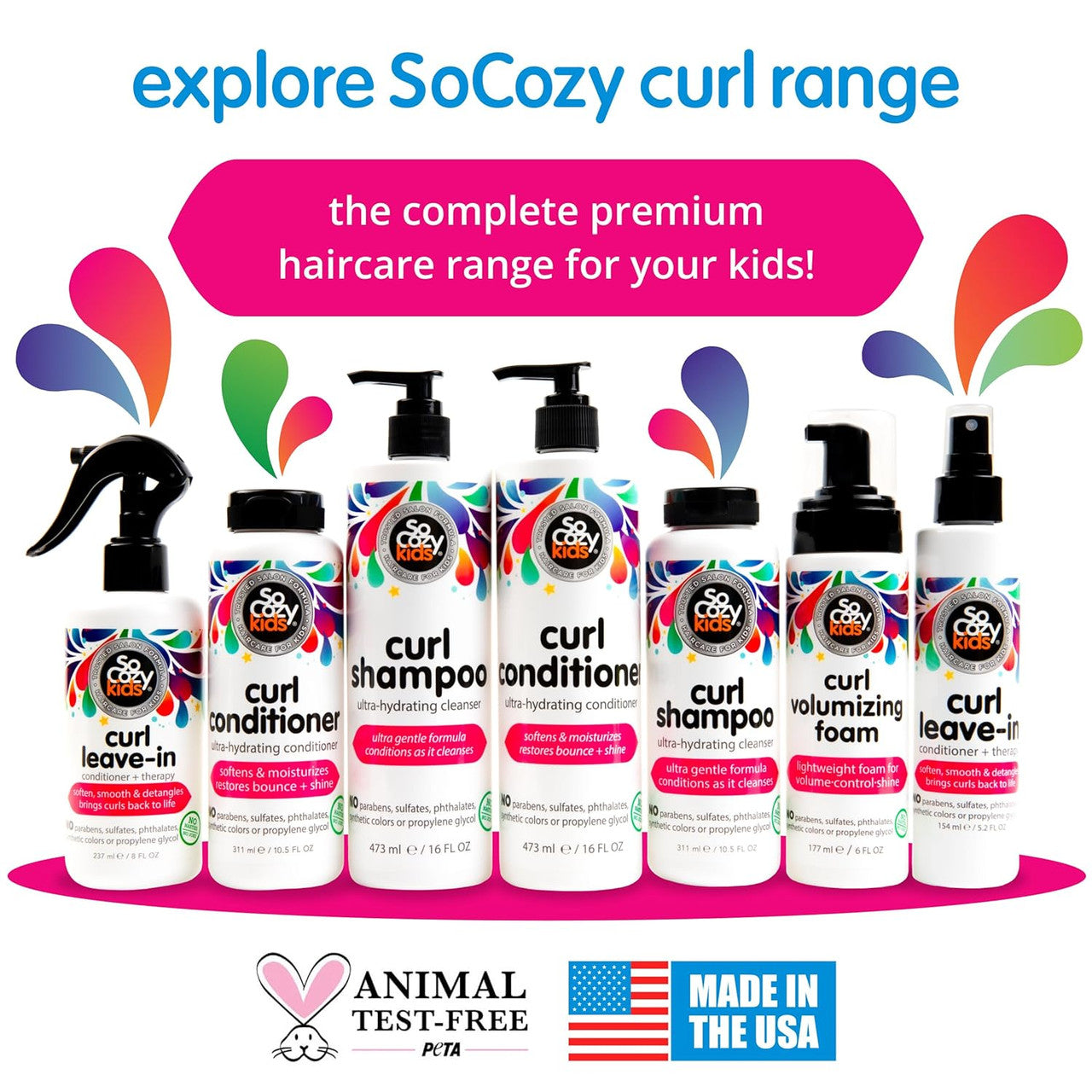 SO COZY Kids Curl Leave-in Conditioner Spray (5.2oz)