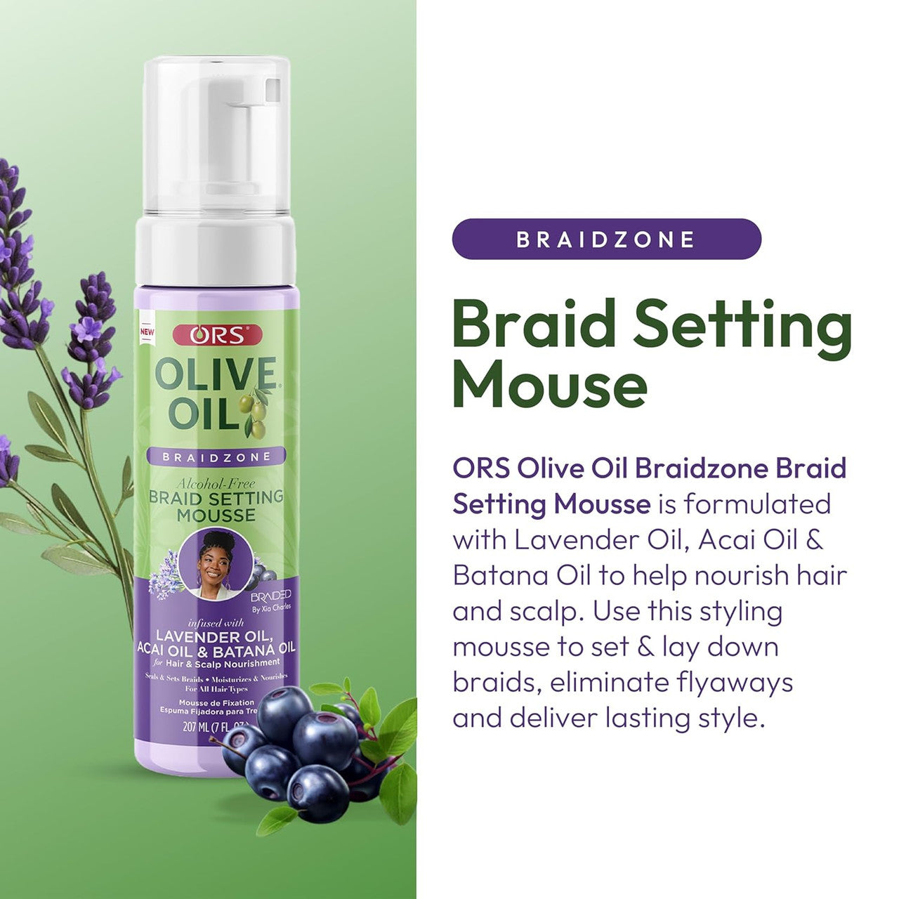 ORS Olive Oil Braidzone Braid Setting Mousse (7oz)