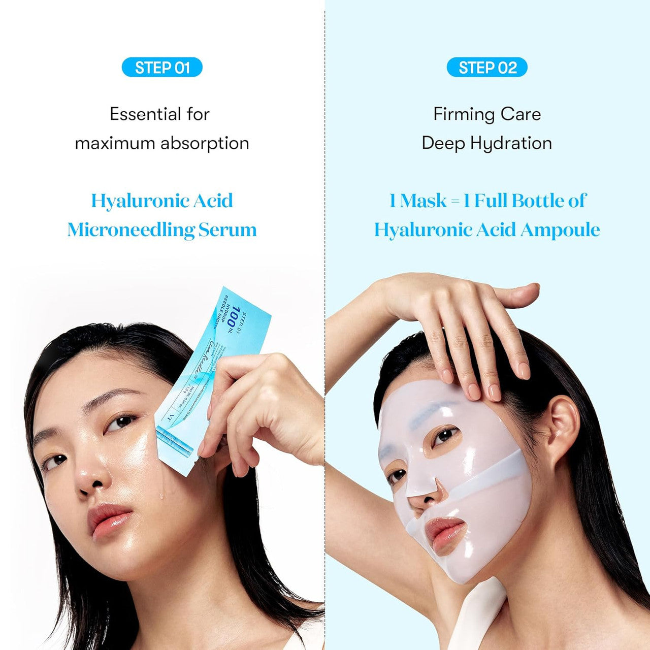 VT COSMETICS Hydrop Reedle Shot 100hl 2-Step Hydrogel Mask (1Sheet)