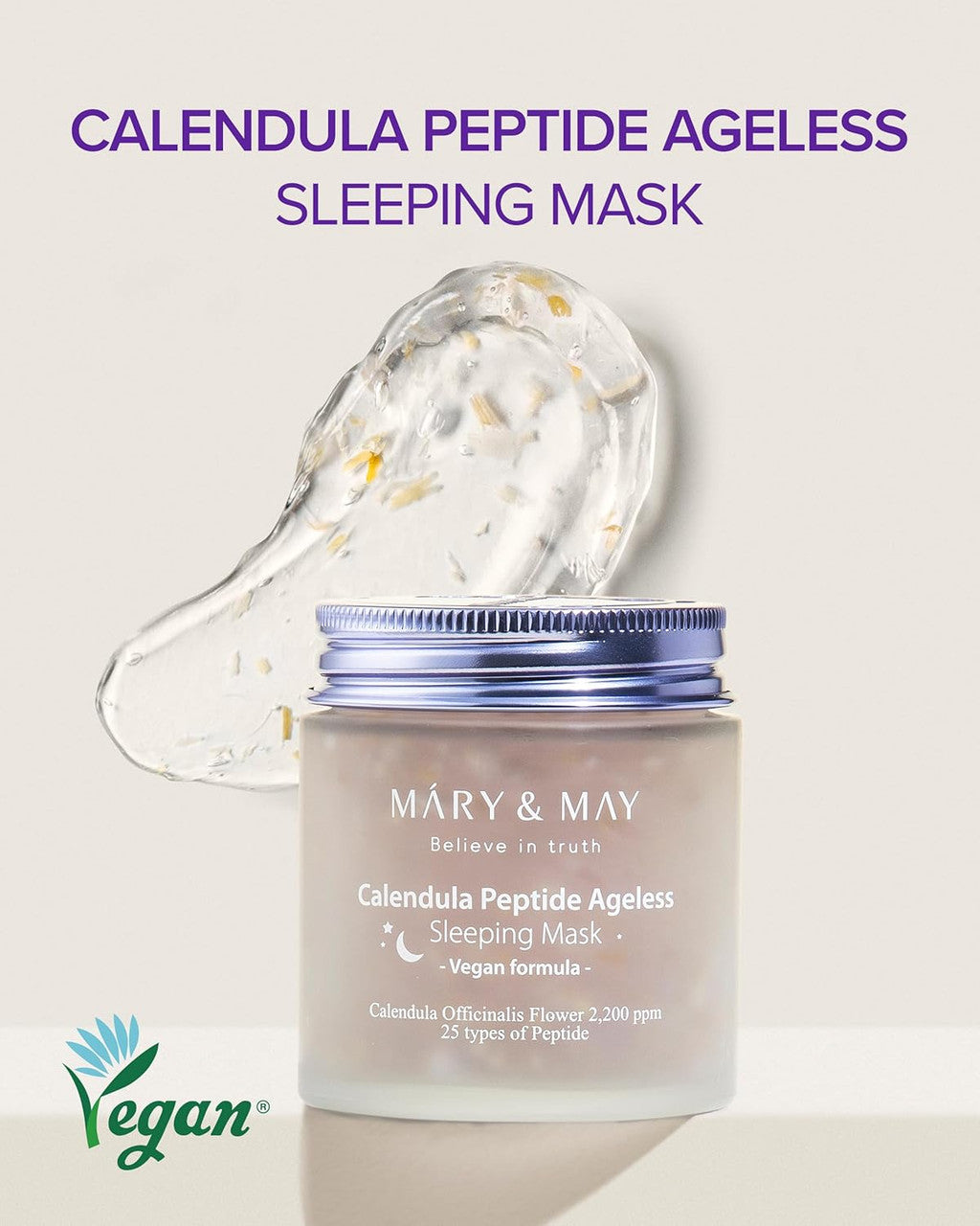 MARY & MAY Vegan Calendula Peptide Ageless Sleeping Mask (3.7oz)