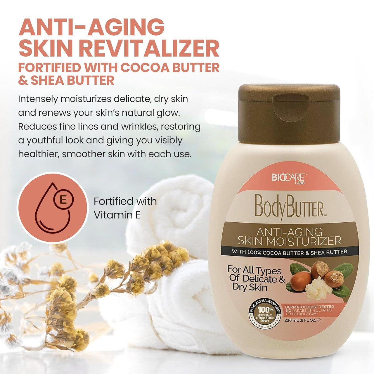 Biocare Body Butter with Cocoa Butter & Shea Butter (8oz)