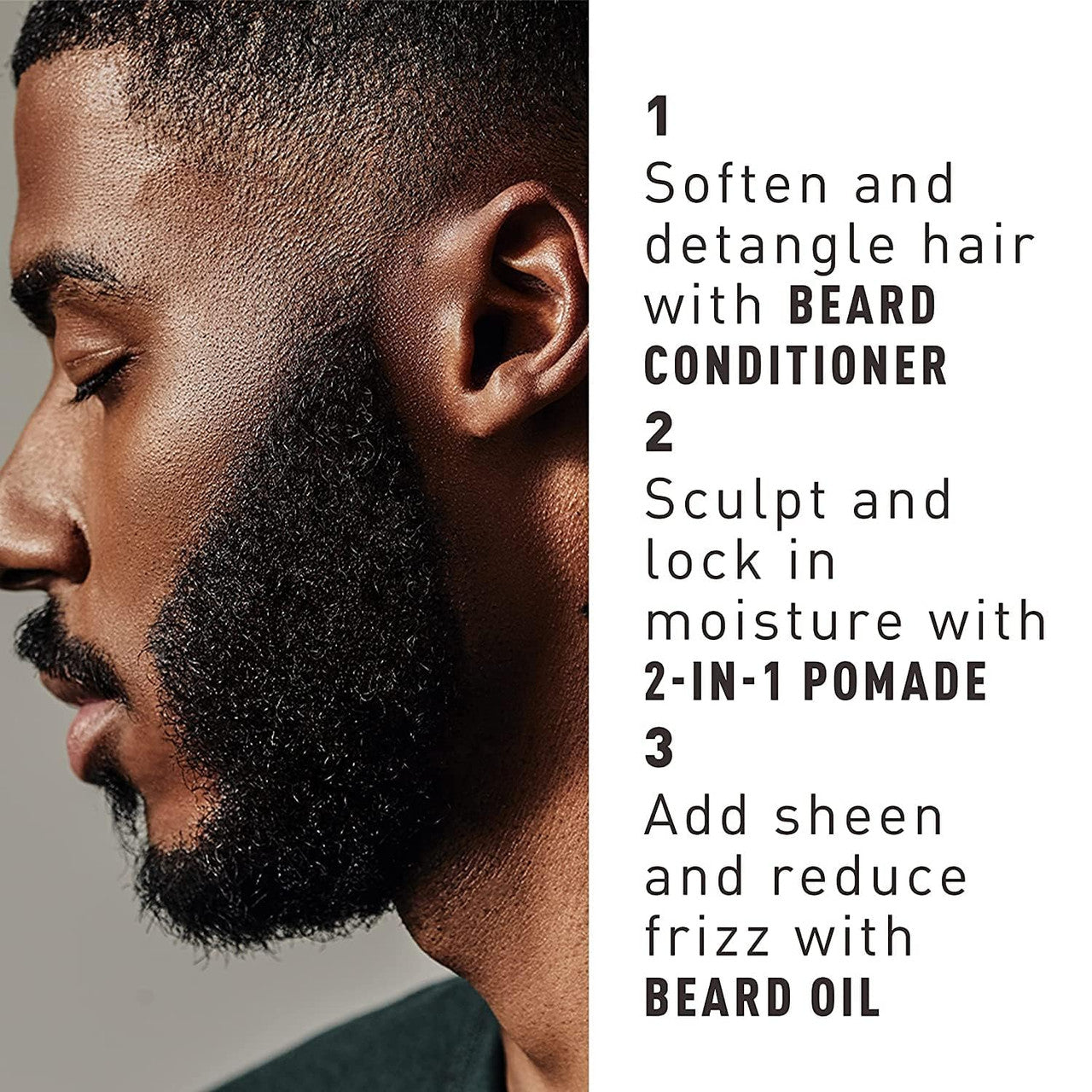BEVEL Mens Beard Grooming Kit (3pcs)
