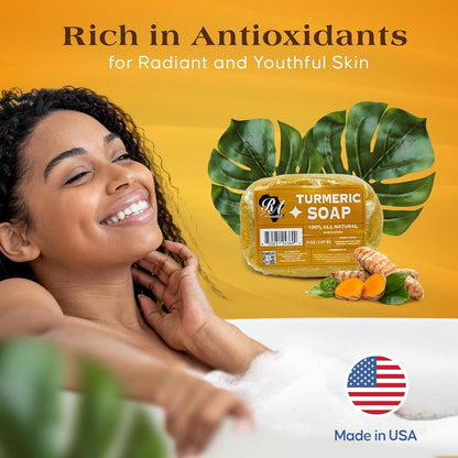 RA Cosmetics 100% All Natural Turmeric Soap (5 oz)