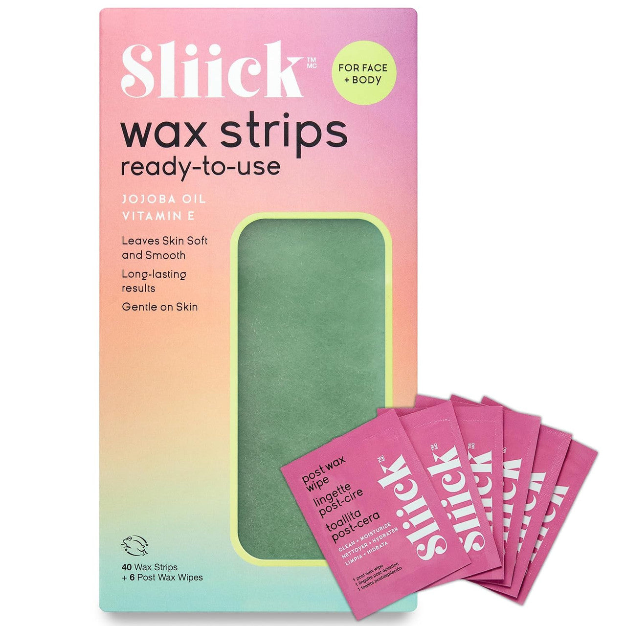SLIICK Ready-to-Use Wax Strips (40 CT)