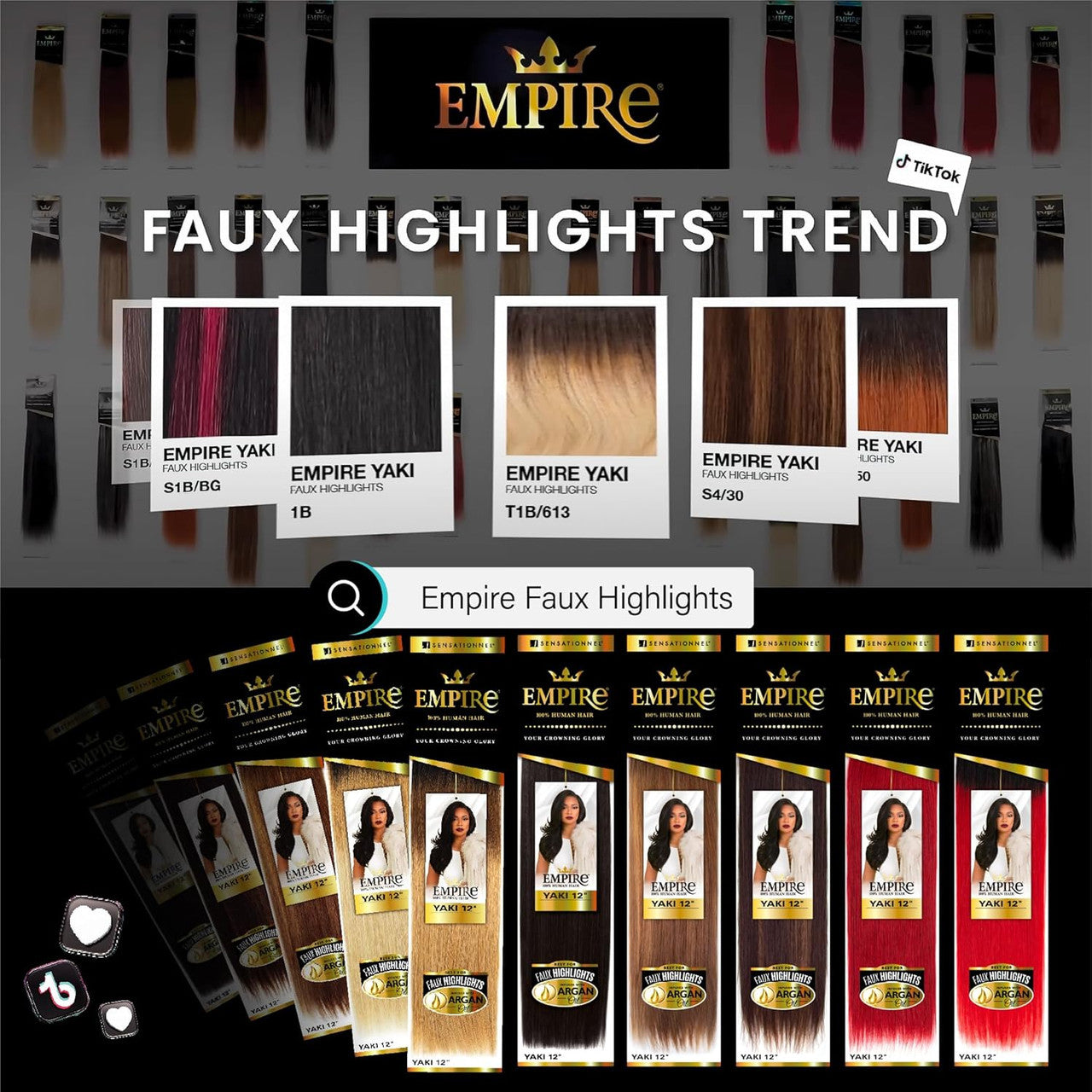 SENSATIONNEL 100% Human Hair Empire Yaki