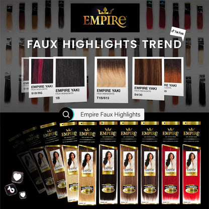 SENSATIONNEL 100% Human Hair Empire Yaki