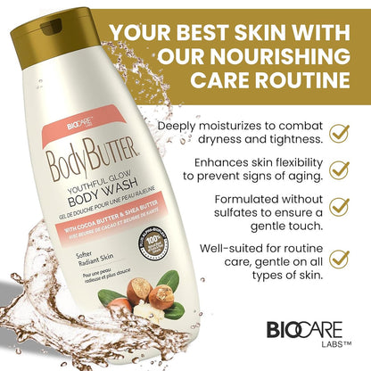 Biocare Body Butter Wash with Cocoa Butter & Shea Butter (16.5oz)