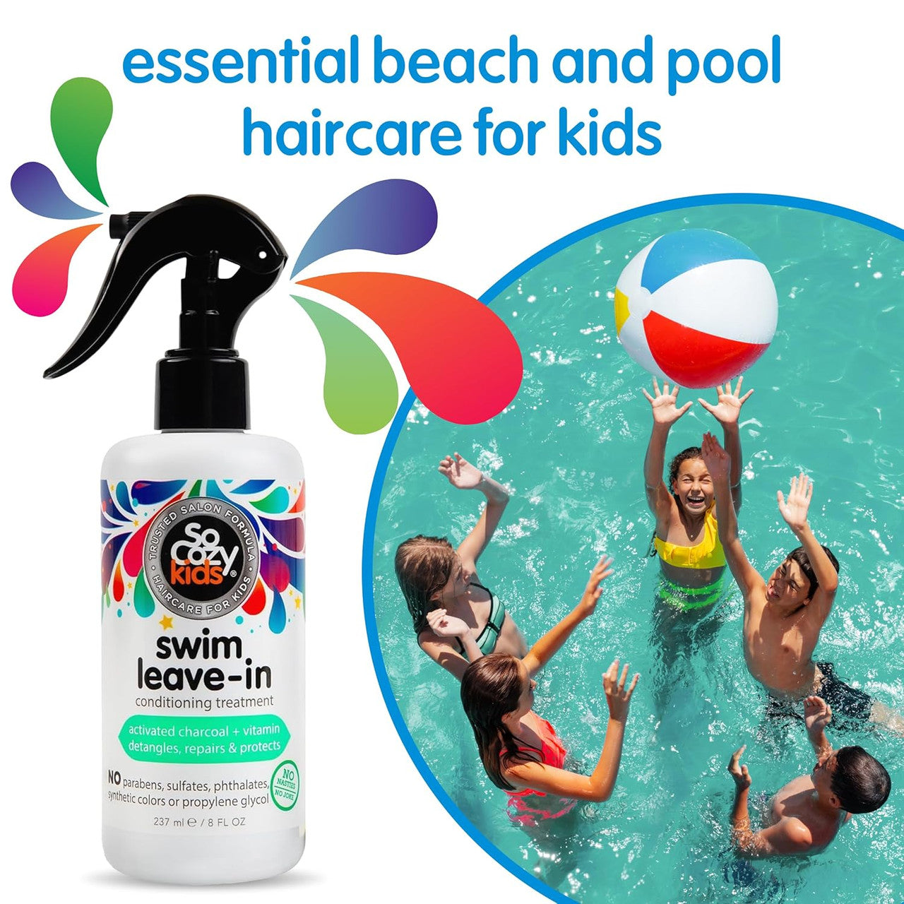 SO COZY Swim Leave In Conditioner Spray & Treatment for Kids (8oz)