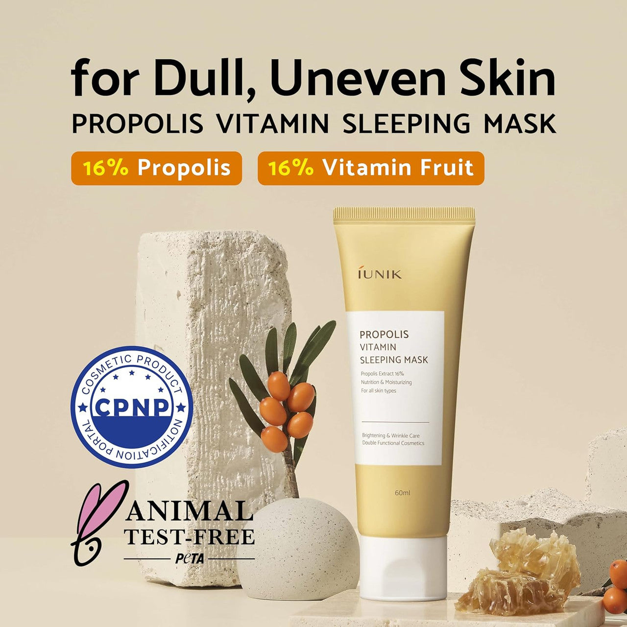IUNIK Propolis Vitamin Sleeping Mask (2.03 oz)