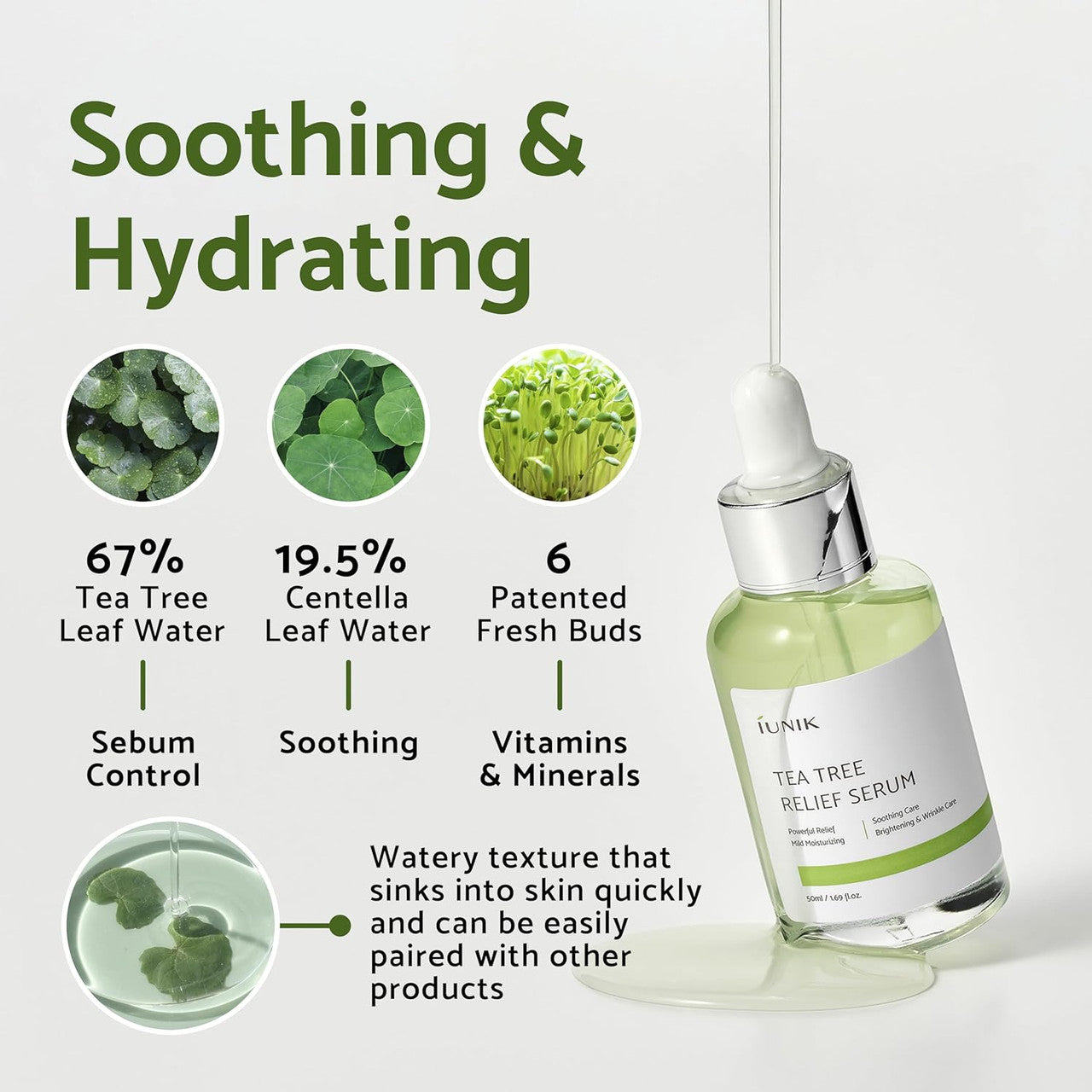 IUNIK Tea Tree Relief Serum (1.69 oz)