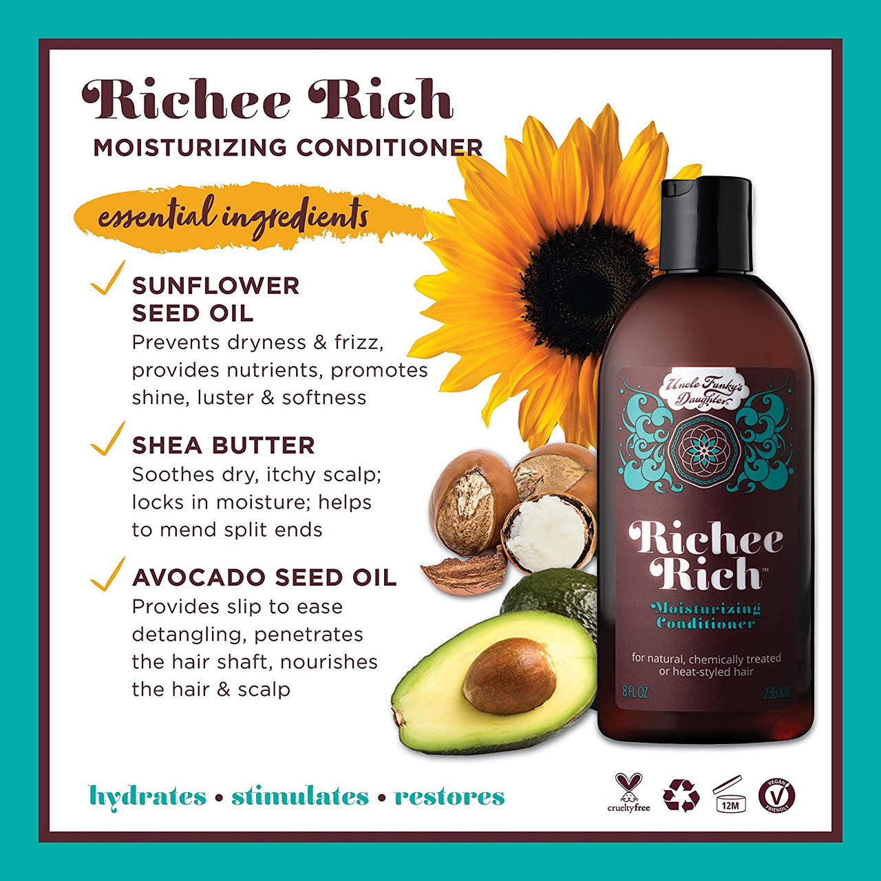 Uncle Funky's Daughter Richee Rich Moisturizing Conditioner (8 oz)