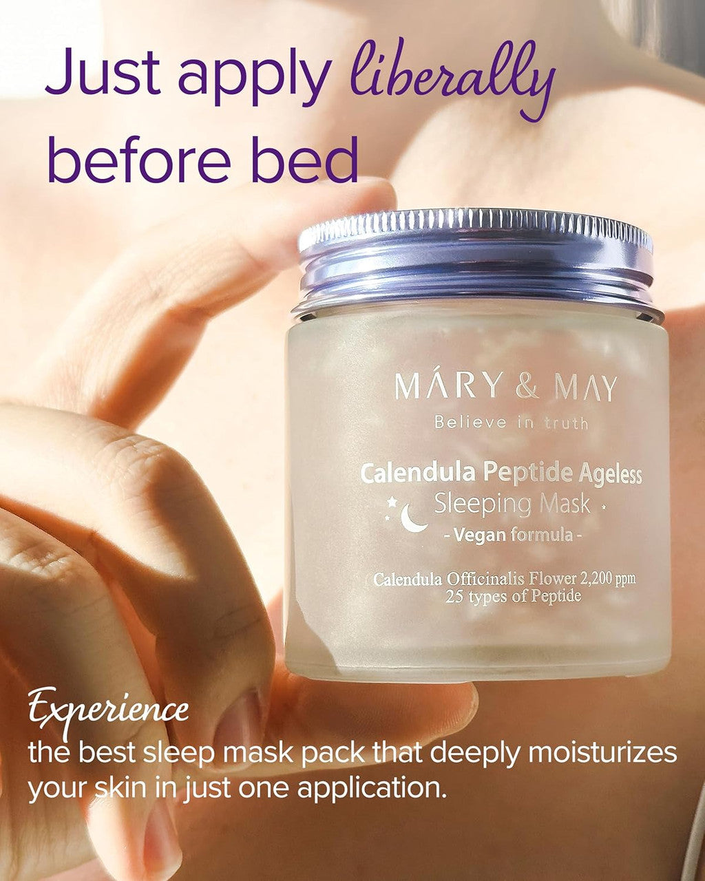 MARY & MAY Vegan Calendula Peptide Ageless Sleeping Mask (3.7oz)