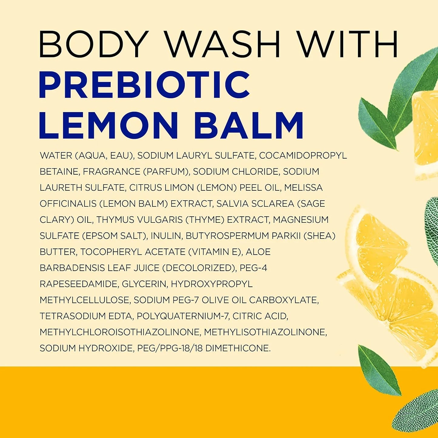 Dr. Teal's Body Wash With Pure Epsom Salt, Prebiotic Lemon Balm (24oz)