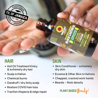Tropic Isle Living Jamaican Black Castor Oil XX Dark with Wild Char (4 oz)