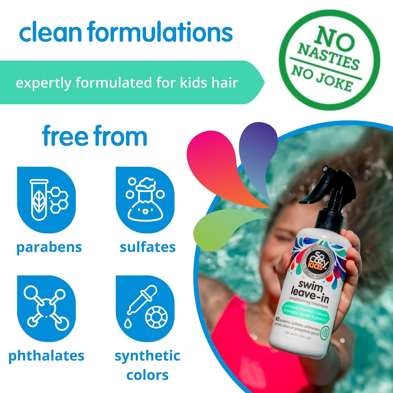 SO COZY Swim Leave In Conditioner Spray & Treatment for Kids (8oz)
