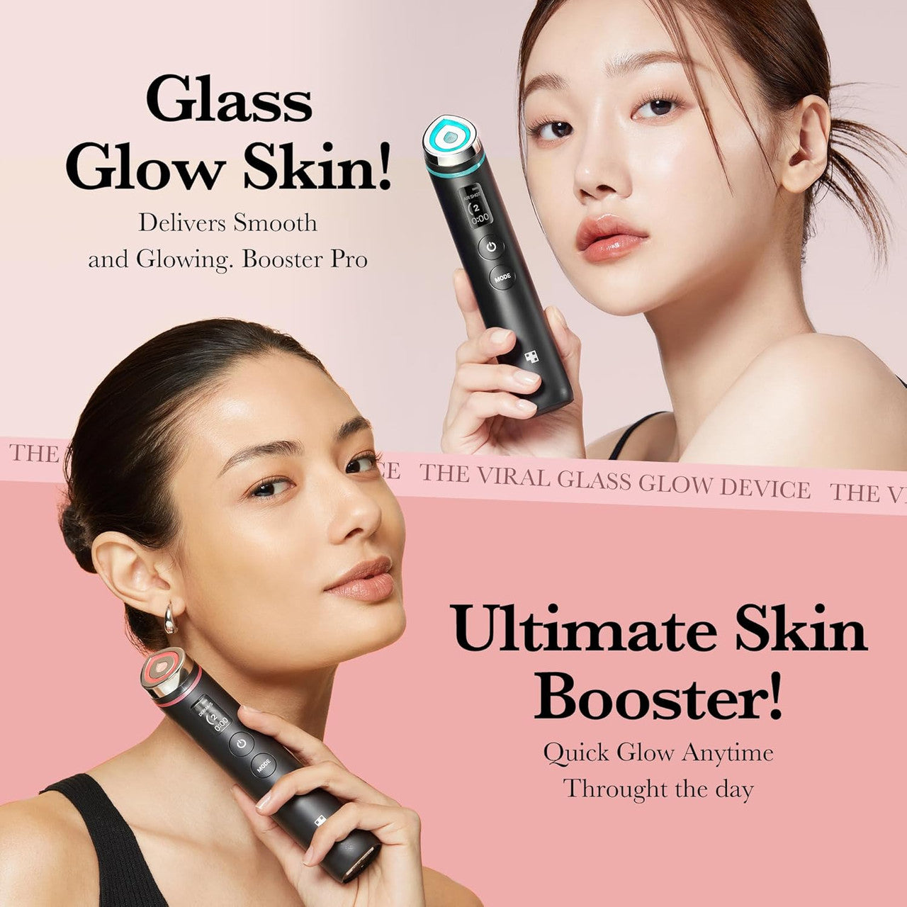 medicube AGE-R Booster グロウ　セット 新品 MEDICUBE Age-R Booster Pro 6-in-1 Real Glass Glow Device – Shop