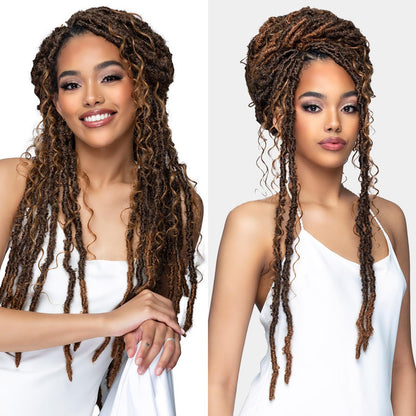 Bobbi Boss Human Hair Blend Crochet Braids - Deep Curl Boho Locs 26"