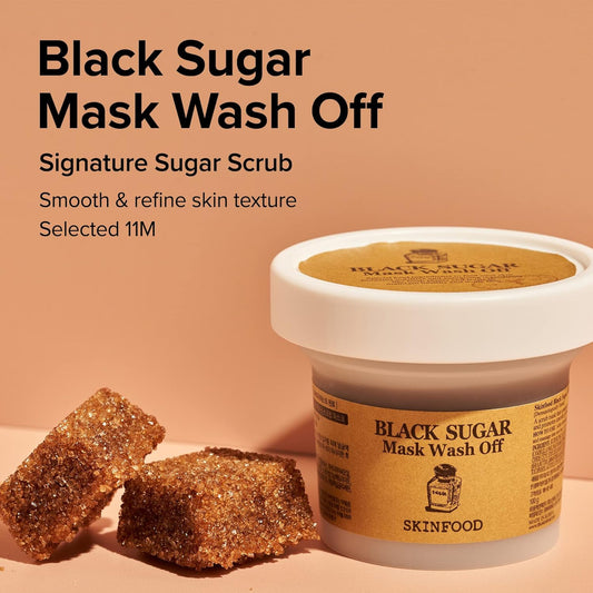 [SKINFOOD] Black Sugar Mask Wash Off (4.05 oz)