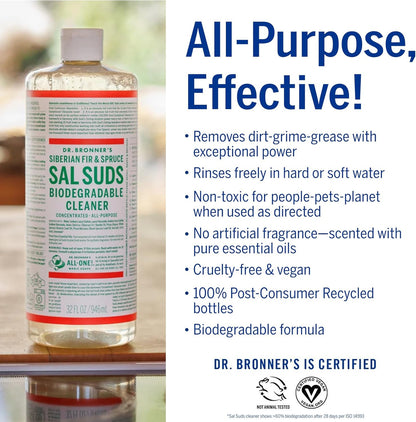Dr. Bronner's Biodegradable Cleaner - Sal Suds (32oz)