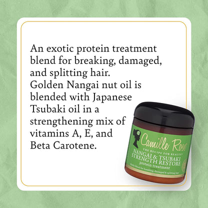 Camille Rose Nangai & Tsubaki Strength Restore Protein Hair Treatment