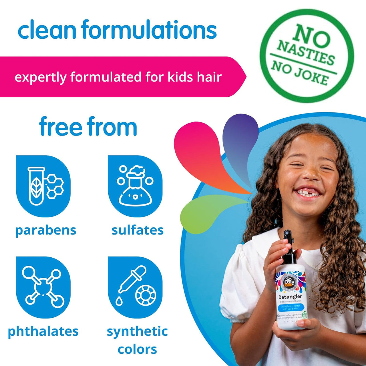 SO COZY Detangler & Leave In Conditioner Spray for Kids (8oz)