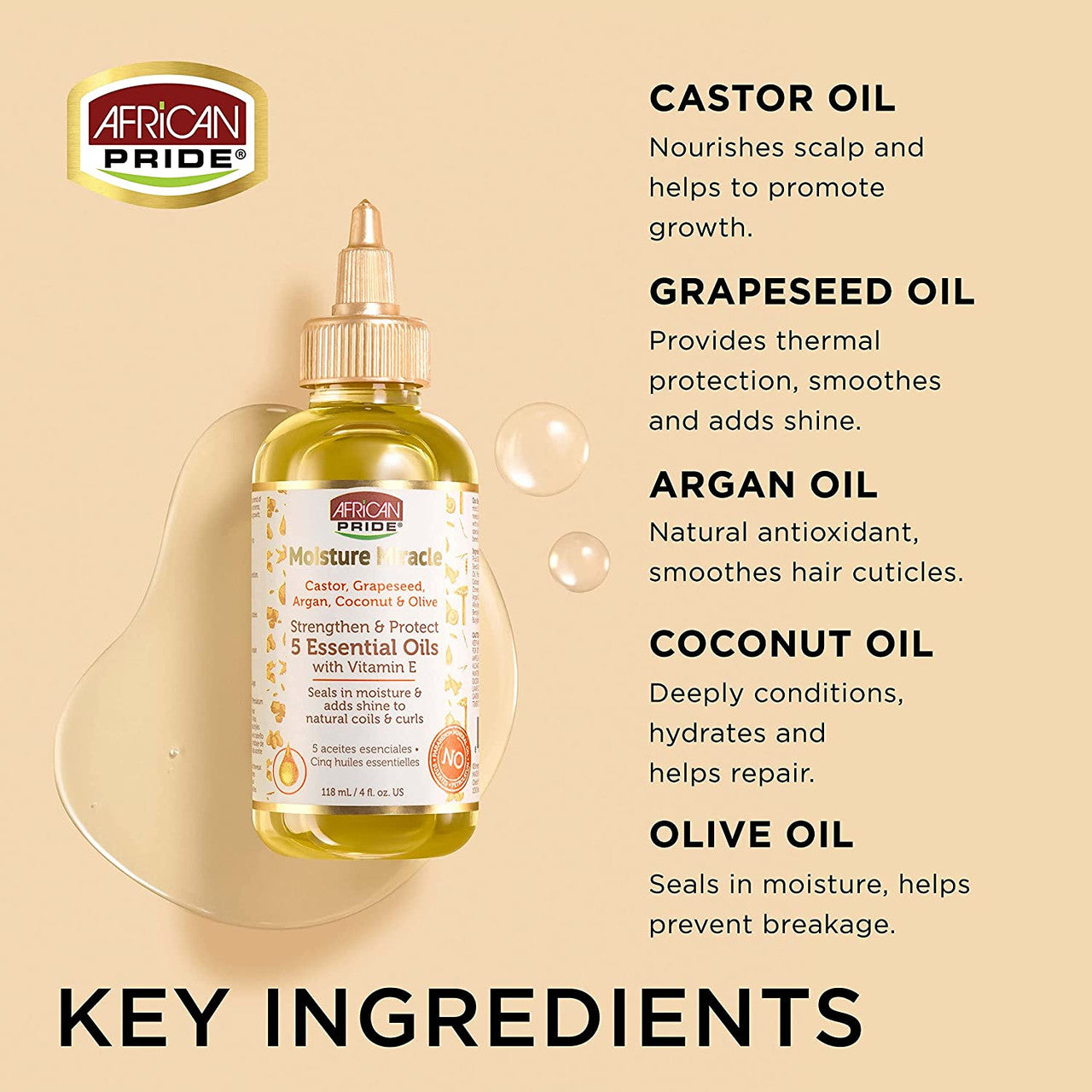 African Pride Moisture Miracle 5 Essential Oils