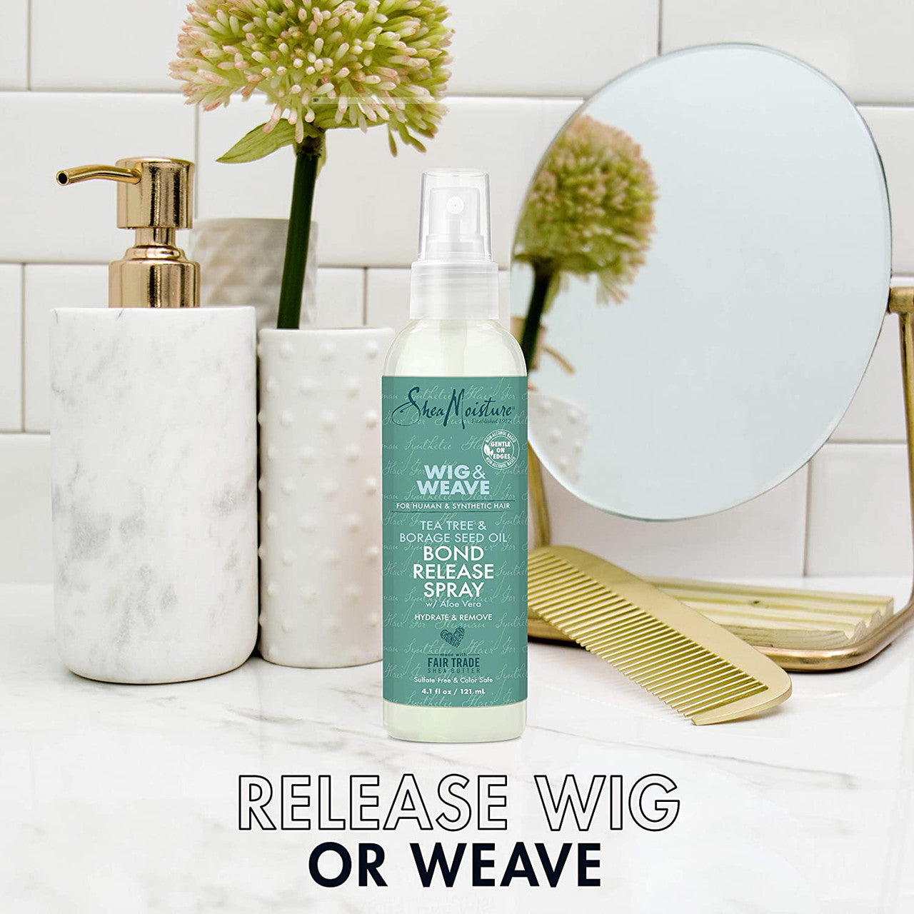 Shea Moisture Wig & Weave Tea Tree & Borage Seed Oil Bond Release Hair Spray