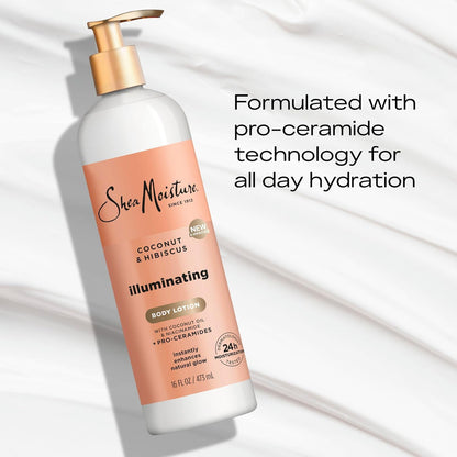 SheaMoisture Coconut & Hibiscus Illuminating Body Lotion (16oz)