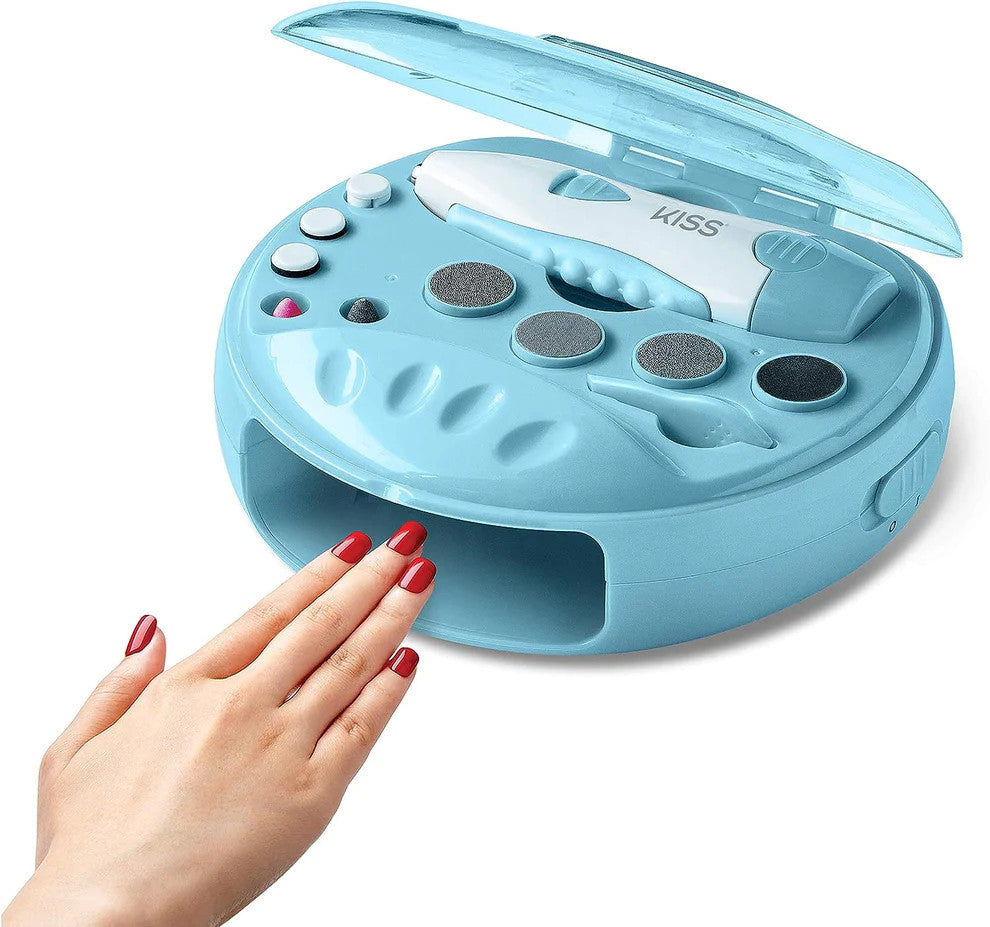 KISS New York Deluxe All-In-One Nail Care Kit Power File X Nail Dryer