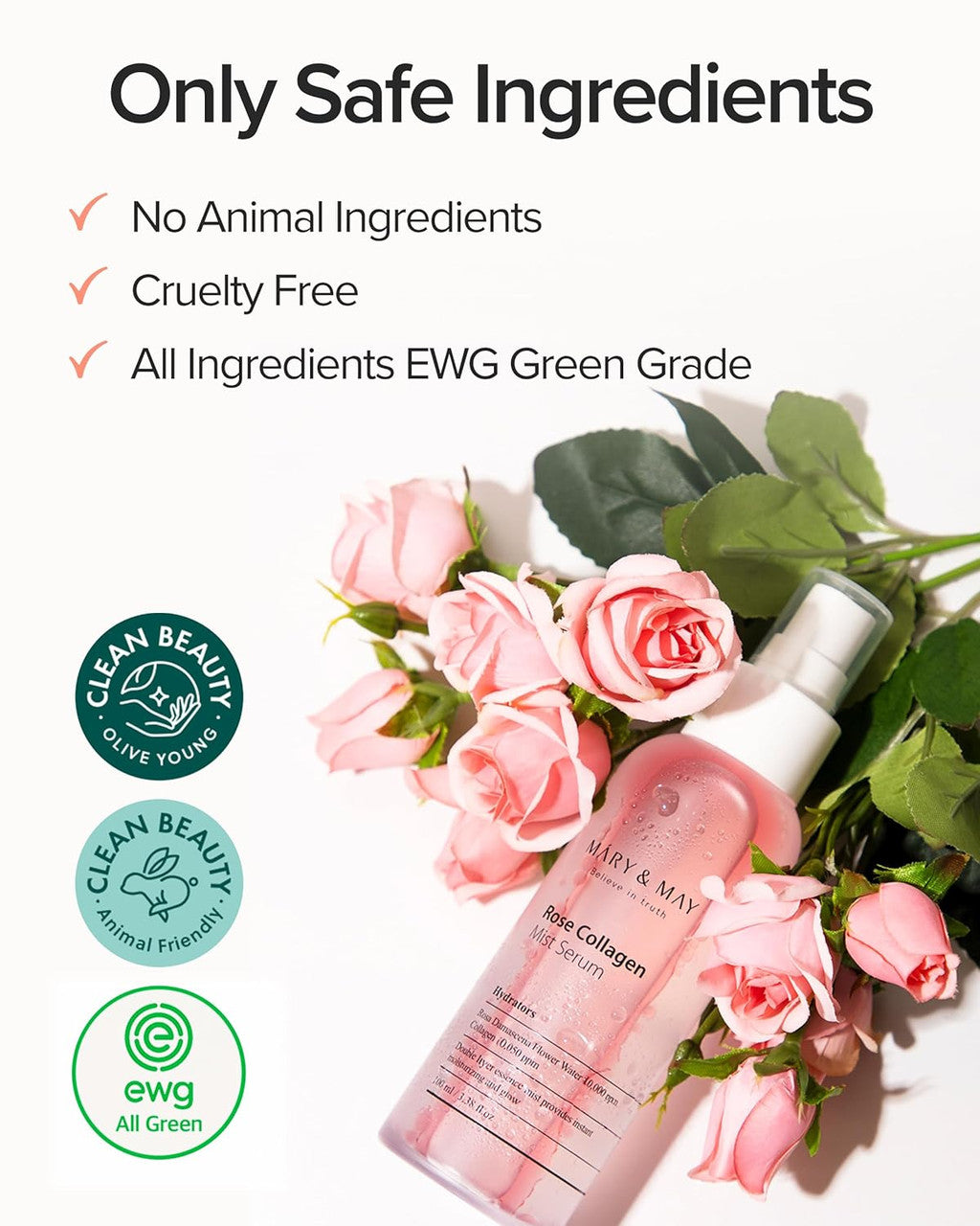 MARY & MAY Rose Collagen Mist Serum (3.38oz)