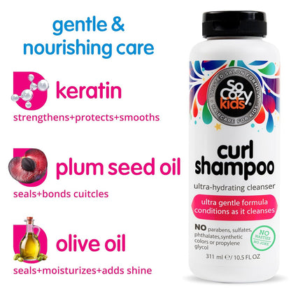 SO COZY Curl Shampoo Ultra Hydrating Cleanser for Kids (10.5oz)