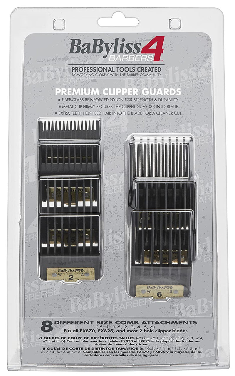 BaBylissPRO 8pc Premium Clipper Guard Set (FXCPCG)