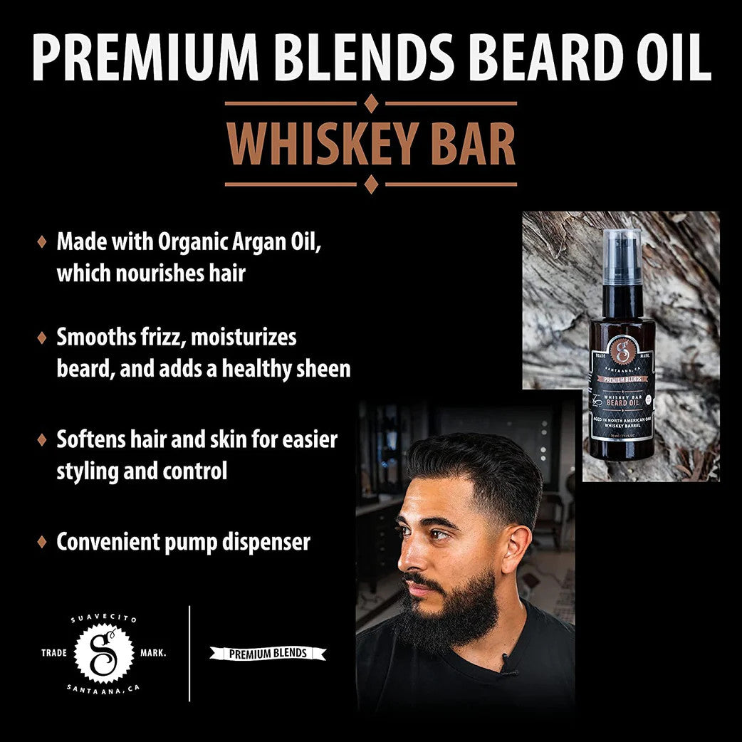 Suavecito Premium Blends Whiskey Bar Beard Oil (1 oz)