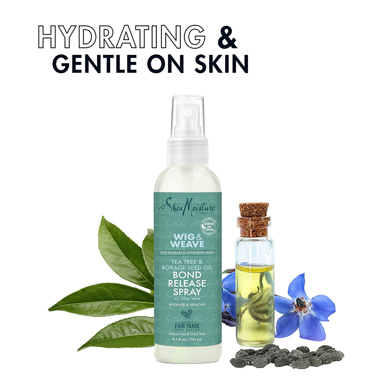 Shea Moisture Wig & Weave Tea Tree & Borage Seed Oil Bond Release Hair Spray