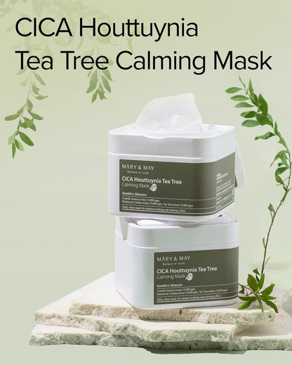 MARY & MAY CICA Houttuynia Tea Tree Calming Mask (30Sheets)