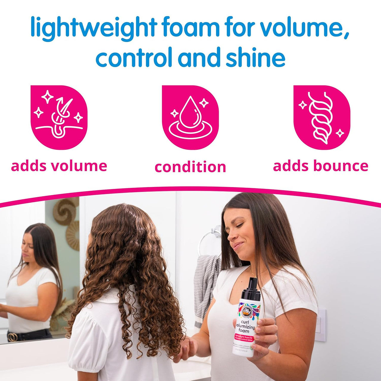 SO COZY Curl Volumizing Foam Hair Mousse for Kids (6oz)