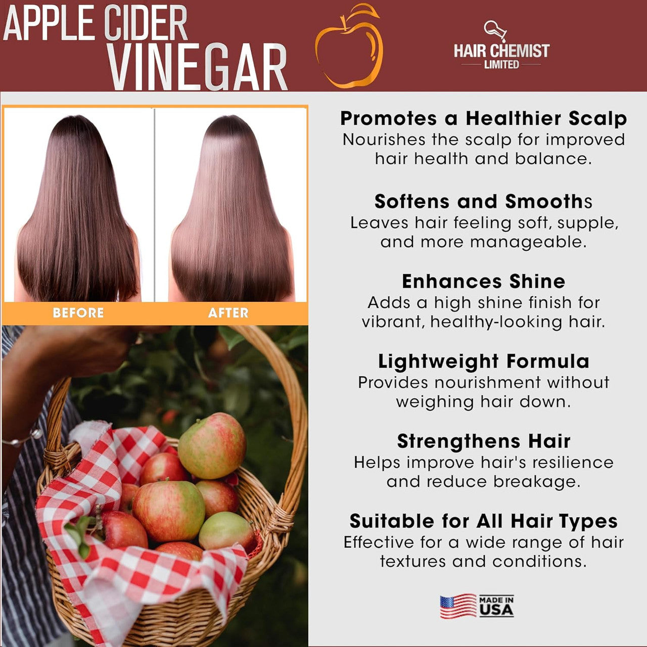 HAIR CHEMIST Apple Cider Revitalizing Premium Hair Oil (7.1oz)