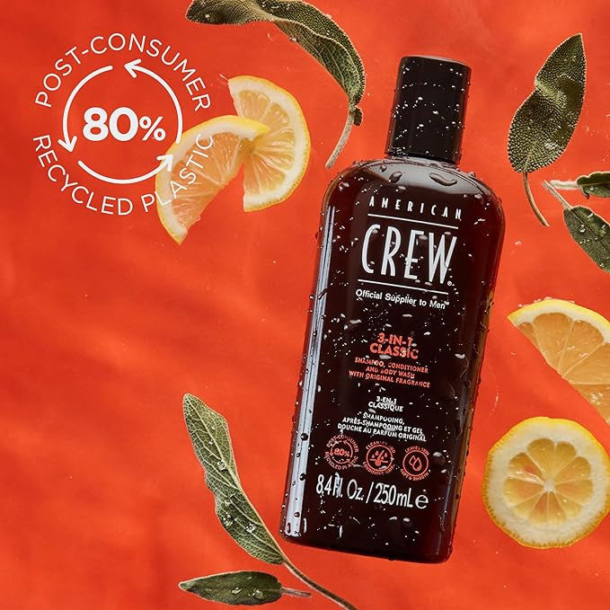 American Crew 3-IN-1 CLASSIC Shampoo, Conditioner and Body Wash (8.4 oz)