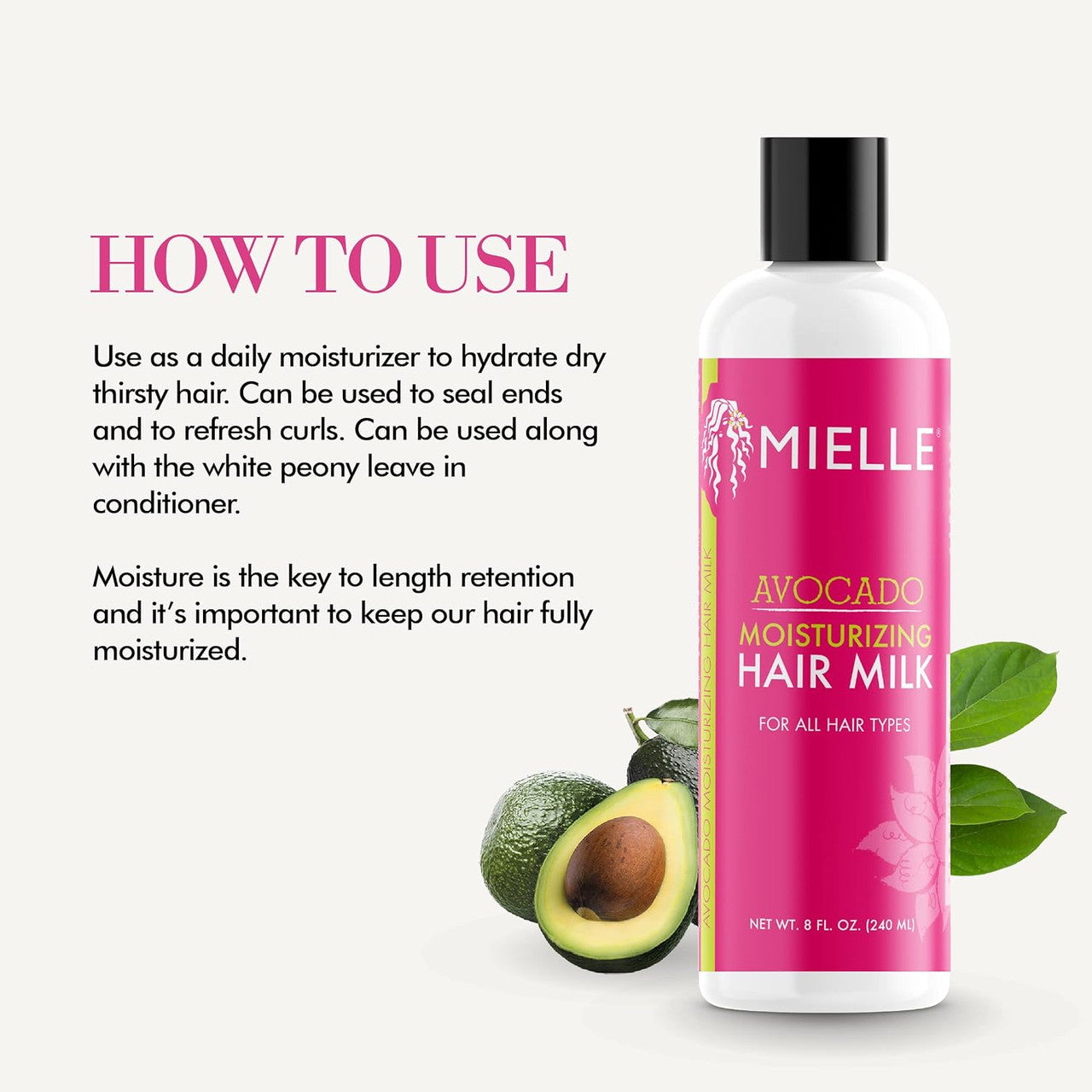 Mielle Organics Avocado Moisturizing Hair Milk (8 oz)