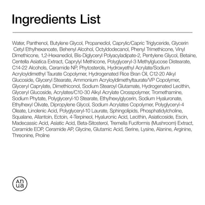 Anua Ceramide Panthenol Moisture Barrier Cream (3.38 oz)