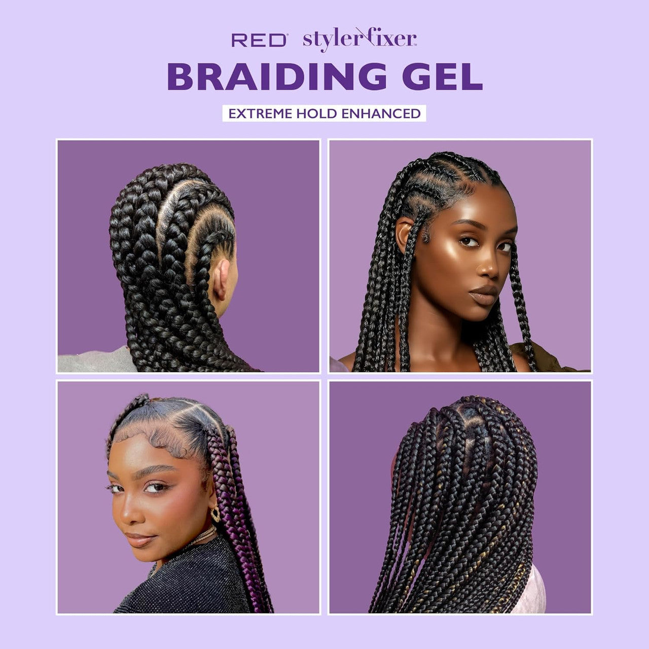RED Styler Fixer Braiding Gel Enhanced – Strawberry Acai Scent