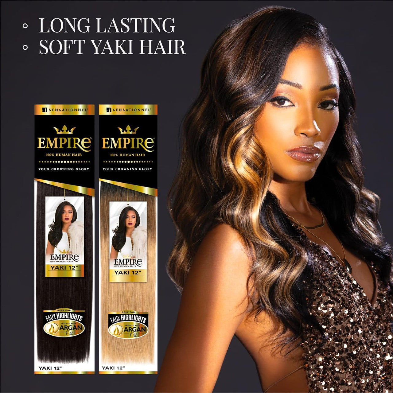 SENSATIONNEL 100% Human Hair Empire Yaki