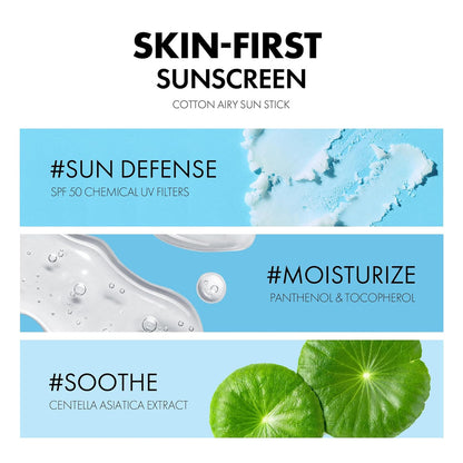 TOCOBO Cotton Airy Sun Stick SPF50+ (0.67oz)