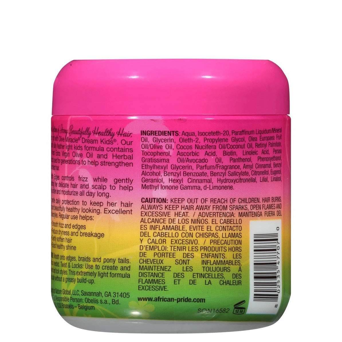 African Pride Dream Kids Olive Miracle Smooth Edge Hair Gel (6 oz)