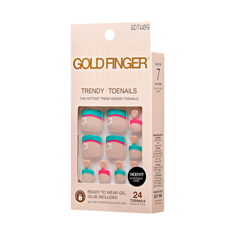 KISS Gold Finger Wider Fit Toenails -  ENTERTAIN