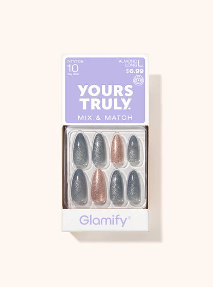 ABSOLUTE Glamify Yours Truly Press On Nails - Almond Long (#01-#08)